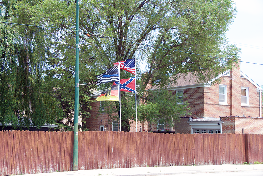 Racist flags in Chicago